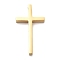 Ion Plating(IP) 304 Stainless Steel Pendants, Cross Charm, Real 18K Gold Plated, 40.5x23x5mm, Hole: 3mm