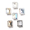 K9 Glass, Imitation Czech Rhinestone, Rectangle, Mixed Color, 10x8x5.5mm