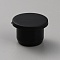 Silicone Hole Plugs, Snap in Hole Plugs, Post Pipe Insert End Caps, for Furniture Fencing, Round, Black, 18x12.5mm, Pin: 14mm