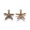 Tibetan Style Alloy Pendants, Cadmium Free & Lead Free, Starfish/Sea Stars, Antique Bronze, 19.5x19x2mm, hole: 2mm.