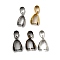 Brass Ice Pick Pinch Bails, Mixed Color, 20x7mm, Hole: about 4x6mm, 120pcs/bag