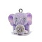 Flocking Resin Pendants, Elephant with Ball, with Platinum Iron Loops, Lilac, 24x24x34.5mm, Hole: 2mm
