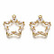 Brass Micro Pave Clear Cubic Zirconia Pendants, Nickel Free, Star, Real 18K Gold Plated, 15x14x3mm, Hole: 1mm