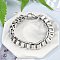304 Stainless Steel Box Chain Bracelets for Women Men, Stainless Steel Color, 8-1/4 inch(20.8cm)