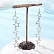 Alloy Star Dangle Earrings, with 304 Stainless Steel Earring Hooks, Antique Silver, 90x12mm