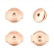 2Pairs Sterling Silver Ear Nuts, Earring Backs, Rose Gold, 6x7x1.5mm, Hole: 1.2mm, 2pairs