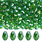 200Pcs Electroplate Glass Beads Strands, AB Color Plated, Faceted, Teardrop, Lime Green, 12x8mm, Hole: 1mm
