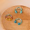 316L Stainless Steel Circular/Horseshoe Barbell Nose Rings, Mixed Color, 10mm, Pin: 1.2mm, 3pcs/set