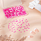 1000Pcs Glass Rhinestone Cabochons, Faceted, Flat Round, Flat Back, Hot Pink, 2.5x1mm