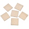 Unfinished Beech Wood Sheets, Blank Square, Moccasin, 69.5~70x69.5~70x6mm