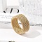 201 Stainless Steel Finger Rings, Wide Band Ring for Unisex, Ion Plating(IP), Golden, 10mm, Inner Diameter: 20mm