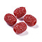 Opaque Resin European Jelly Colored Beads, Large Hole Barrel Beads, Bucket Shaped, Dark Red, 15x12.5mm, Hole: 5mm