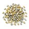 200Pcs 2 Colors CCB Plastic Beads, Faceted, Column, Platinum & Golden, 6x4x3.5mm, Hole: 1.8mm, 100pcs/color