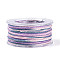 27M Segment Dyed Round Polyester Twisted Cords, with PET Plastic, for Jewelry Making, Lilac, 1mm, about 29.53 Yards(27m)/Roll