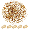 200Pcs 304 Stainless Steel Snap On Bails, Real 18K Gold Plated, 6x3x2.2mm, 5.5x2.5mm Inner Diameter