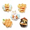 Opaque Resin Cabochons, Bees & Honey Jar & Hive, Mixed Shapes, Mixed Color, 19.5~23x18.5~24.5x6.5~8mm