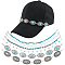 2 Sets 2 Styles Synthetic Turquoise Chips & Plastic Imitation Pearl Beads Hat Chain, with Iron Findings, Platinum, 277~300mm, 3pcs/set, 1 set/style