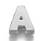Alloy Slide Charms, Letter A, 12.5x11x4mm, Hole: 1.5x8.5mm