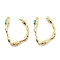 Brass Synthetic Turquoise Toggle Clasps, L Shape, Golden, Bar: 30x5x5.5mm, Hole: 2mm, L Shape: 35x15x3mm