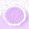Transparent Frosted Colours Glass Seed Beads, Donut, Plum, 4.1x2.2~2.8mm, Hole: 1~1.2mm, about 9000pcs/pound