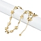 304 Stainless Steel Link Chain Necklaces, Star, Real 18K Gold Plated, 16.38 inch(41.6cm)