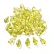 Handmade Gold Sand Lampwork Beads, Teardrop, Yellow, 19x8mm, Hole: 1mm