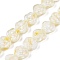Handmade Lampwork Beads Strands, Rose, Light Yellow, 10.5x12x7~7.5mm, Hole: 0.9mm, about 50pcs/strand, 20.63''(52.4cm)