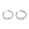 Tarnish Resistant 201 Stainless Steel Huggie Hoop Earrings, with 304 Stainless Steel Pin, Hypoallergenic Earrings, Ring, Stainless Steel Color, 9 Gauge, 26x3mm, Pin: 1mm