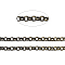 Brass Rolo Chains, Belcher Chains, Soldered, with Spool, Cadmium Free & Nickel Free & Lead Free, Antique Bronze, 2x0.6mm, about 16.4 Feet(5m)/roll