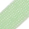 Imitation Jade Glass Beads Strands, Rondelle, Faceted, Light Green, 5x6x5mm, Hole: 1.2mm, about 98pcs/strand, 17.32''(44cm)