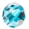 Preciosa® Crystal Beads, Czech Crystal, 451 19 602 Round, 60010 Aqua Bohemica, 6mm, Hole: 1.2mm
