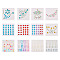 12 Sheets 12 Styles Resin Rhinestone Sticker Sets, DIY Nail Art, Car Mobile Phone Decoration, Horse Eye, Teardrop, Half Round, Faceted, Mixed Color, 3~14.5x3~5x1.5~2.5mm, 1 sheet/style