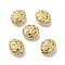 Oval Brass Micro Pave Cubic Zirconia Beads, Cadmium Free & Nickel Free & Lead Free, Real 18K Gold Plated, Clear, 13.5x11.5x7mm, Hole: 1.8mm