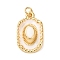 Brass Enamel Pendants, Rack Plating, Long-Lasting Plated, Lead Free & Cadmium Free, Real 18K Gold Plated, Hat Charm, with Jump Ring, White, 22x13.5x5.5mm, Hole: 3.5mm