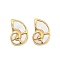 Natural White Shell Pendants, Conch Shape Charms with 304 Stainless Steel Settings, Real 14K Gold Plated, 20x13x3.5mm, Hole: 3x8mm and 4x7mm