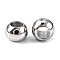 Tarnish Resistant Rondelle 201 Stainless Steel European Beads, Large Hole Beads, Stainless Steel Color, 8x6mm, Hole: 4mm