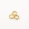 304 304 Stainless Steel Split Rings, Double Loops Jump Rings, Golden, 5x1.2mm, about 3.8mm inner diameter