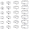 80Pcs 4 Styles Brass Split Rings, Double Loops Jump Rings, 925 Sterling Silver Plated, 20~24 Gauge, 4~8x1.7~2mm, Inner Diameter: 3~6.3mm, 20pcs/style
