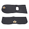 2Pcs 2 Style Alloy Twist Hasp, with PU Leather, Bag Replacement Accessories, Black, 23.2x10.1x0.18cm, 1pc/style