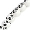 Handmade Porcelain Beads Strands, Panda, White, 12x11.5x11mm, Hole: 2mm, about 28pcs/strand, 12.40''(31.5cm)