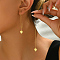 201 Stainless Steel Cute Heart Delicate Ear Thread, Golden, Golden, 116x8mm