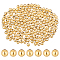 Brass Spacer Beads, Long-Lasting Plated, Round, Real 24K Gold Plated, 5mm, Hole: 1.4mm, 200pcs