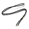 2.5MM Adjustable Braided Nylon Cords Necklace Making, with Golden Brass Finding, Black, 27.56 inch(70cm)
