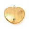 304 Stainless Steel Pendants, Heart Charms, Ion Plating(IP), Stainless Steel Color, 24x25x10mm, Hole: 2mm
