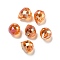 Electroplate Glass Beads, Faceted, Full Rainbow Plated, Teardrop, Dark Orange, 9.5x8mm, Hole: 1.2mm