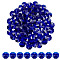 80Pcs Glass Sew on Rhinestones, Faceted, Octagon, Blue, 14x14x7~7.5mm, Hole: 1.5mm
