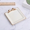 Square with Bowknot Porcelain Jewelry Plate, Storage Tray for Rings, Necklaces, Earring, Cosmetics, White, 100x100mm