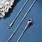 Tarnish Resistant 304 Stainless Steel Snake Chains Necklaces, with Lobster Claw Clasps, Stainless Steel Color, 17.7 inch(45cm), 0.9mm