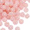AB-Color Resin Rhinestone Beads, with Acrylic Round Beads Inside, for Bubblegum Jewelry, Pink, 12x10mm, Hole: 2~2.5mm