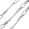 304 Stainless Steel Oval Link Chains, Soldered, with Spool, Stainless Steel Color, 8x3.5x0.5mm